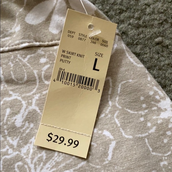 NWT Eddie Bauer Soft Knit Roll Waist Skirt - Picture 4 of 5